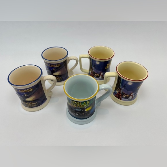 The Polar Express 3D Coffee Hot Chocolate Mug Set of 5 Christmas Holiday - Picture 2 of 10